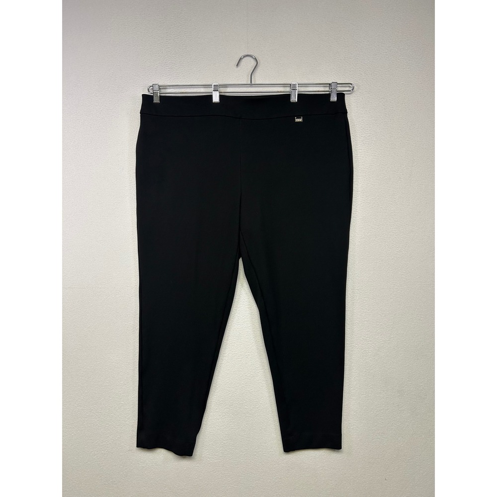 Professional Office Anne Klein Womens 3X Black Pull-on Tapered Leggings Pants